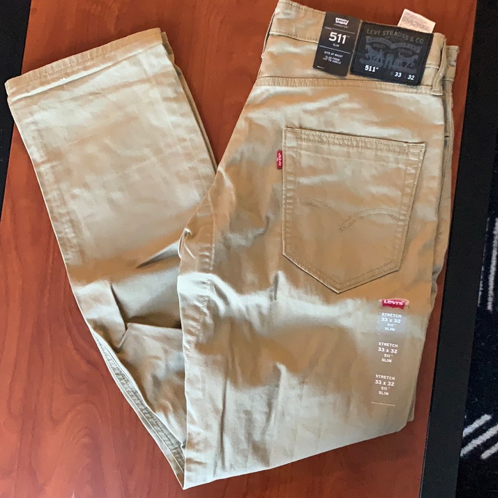 Levi’s Mens 511 Khaki Pant New